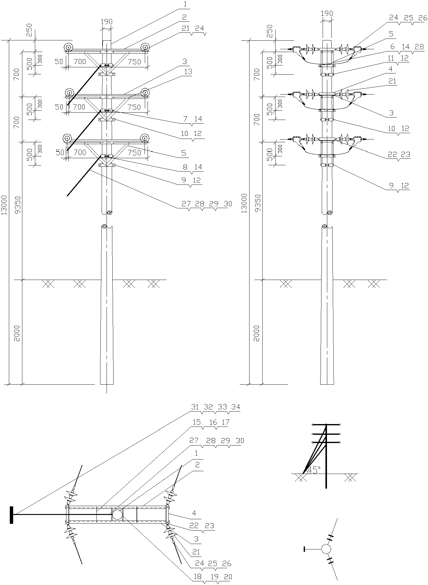 1.2.5 轉(zhuǎn)角桿